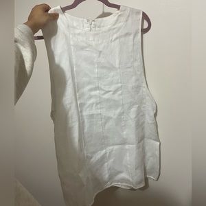 DISSH swimsuit cover up with side vents 100% linen tunic